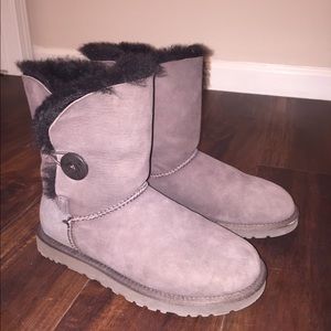 Dark brown Bailey Button UGG boots